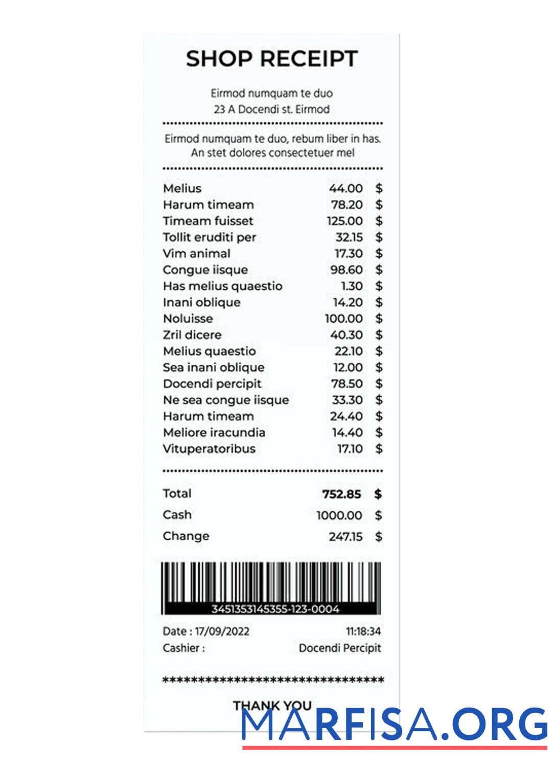 Blank SHOP payment check template